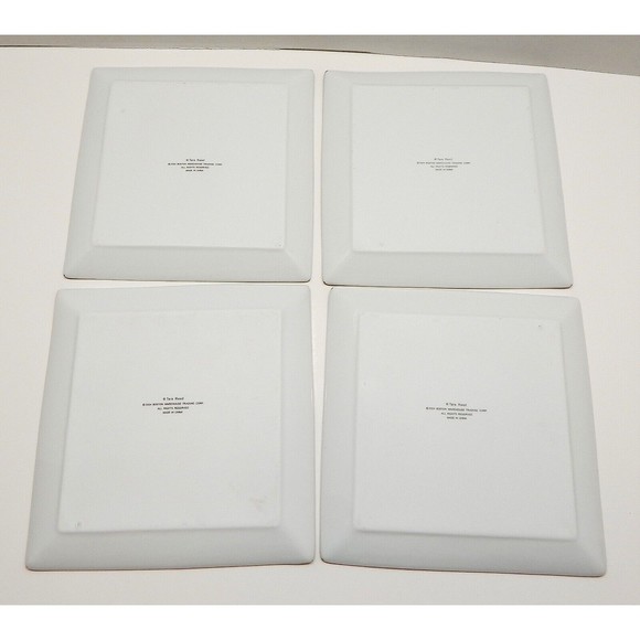 Boston Warehouse Jingle Java Appetizer Plates by Tara Reid Porcelain Set of 4 - Picture 7 of 11
